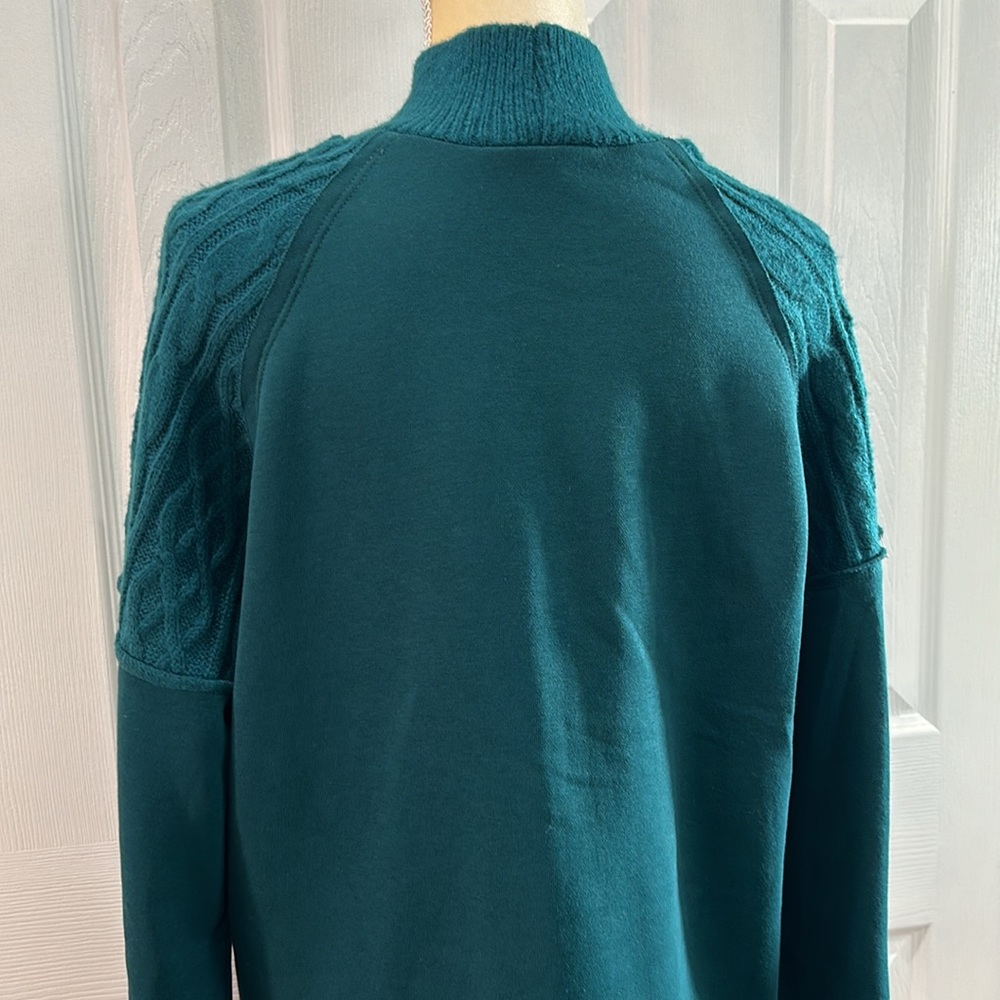 Time and Tru Women's Mixed Media Mock Neck Top Size L - Picture 12 of 13